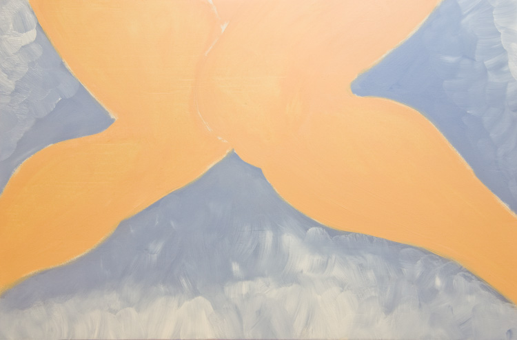 Chris Rywalt, Cathleen's knees (in progress), 2008, oil on panel, 16x24 inches